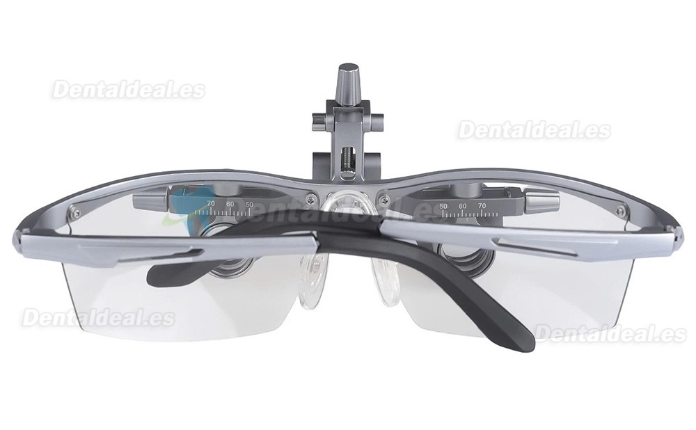 DY-118 Lupa Dental 2.5X 450 mm Ajuste Distancia Pupilar Montura Aluminio